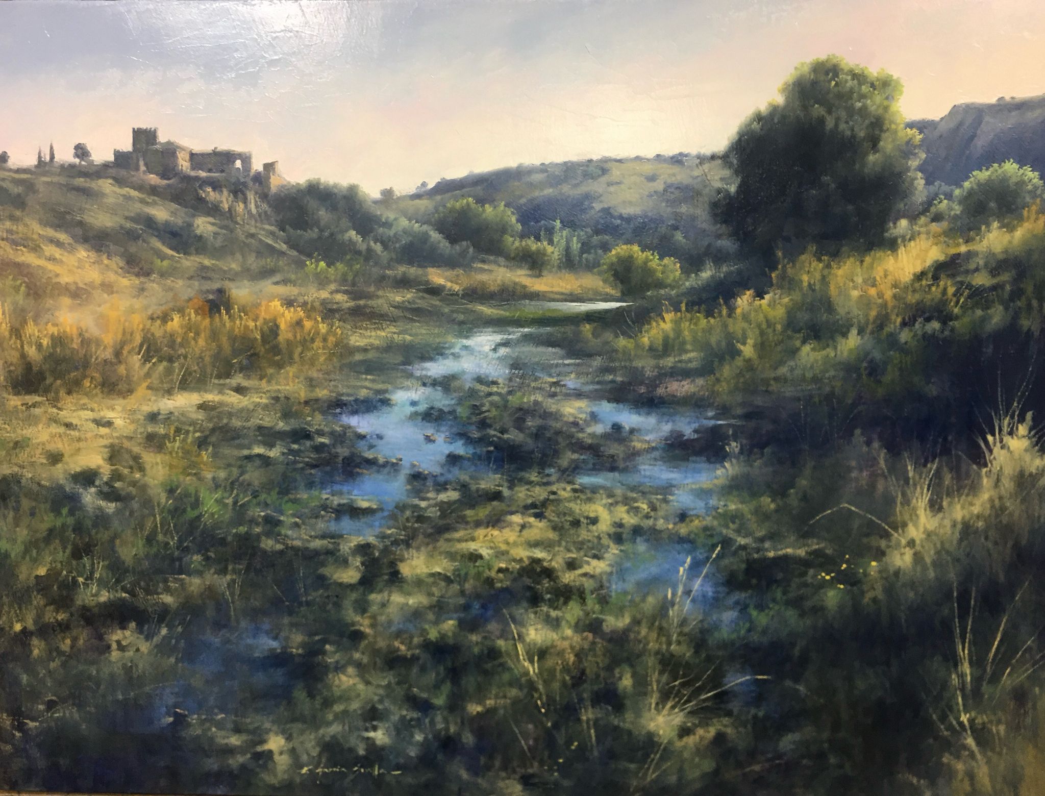 “CASTILLO DE PEÑARROYA” Oleo/madera tratada 43x54 cm