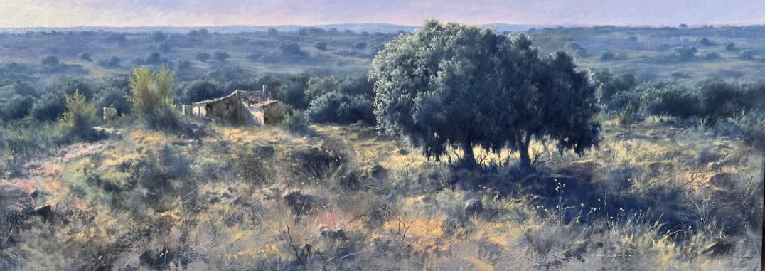 “ESCENA EXTREMEÑA” Oleo/madera tratada 40x110 cm.