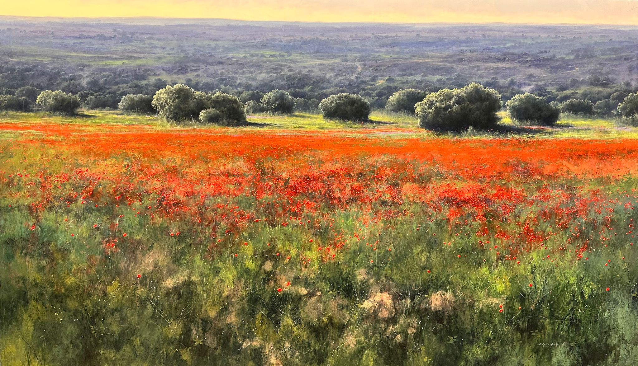 “PRIMAVERAL” Oleo/madera tratada 110x190 cm.