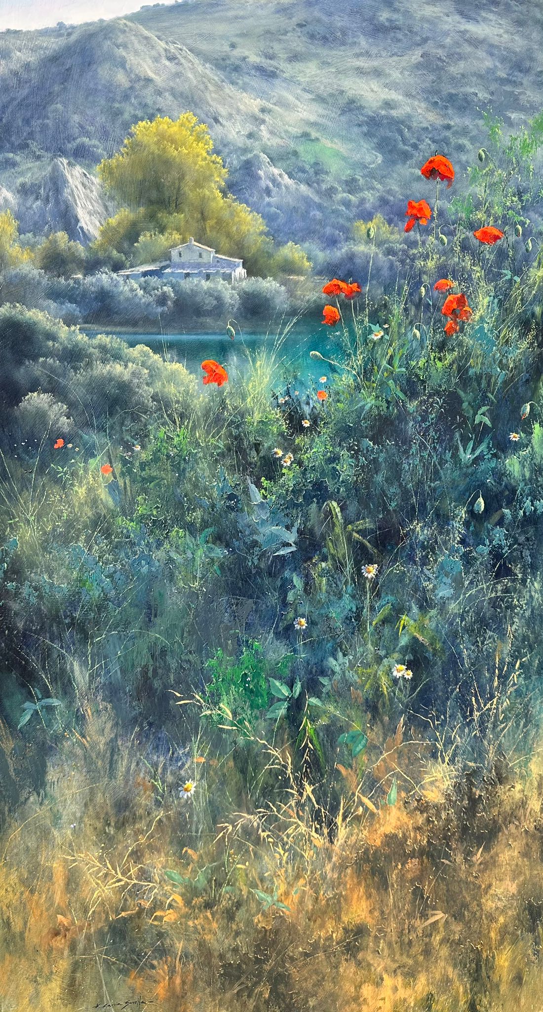 “UN PASEO POR LA VIÑUELA “ Oleo/madera tratada 120x65 cm.