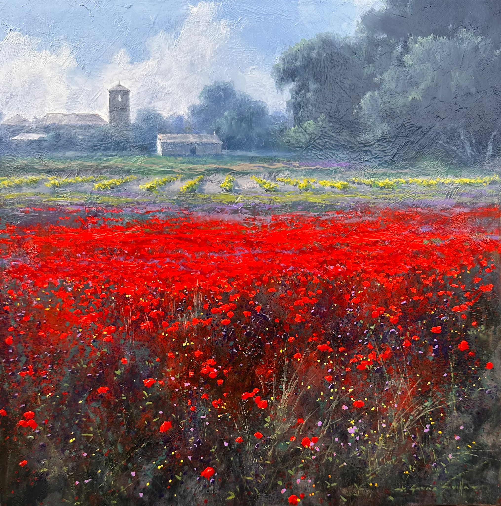 “VILLANUEVA DE LOS INFANTES” Oleo/lienzo 30x30 cm